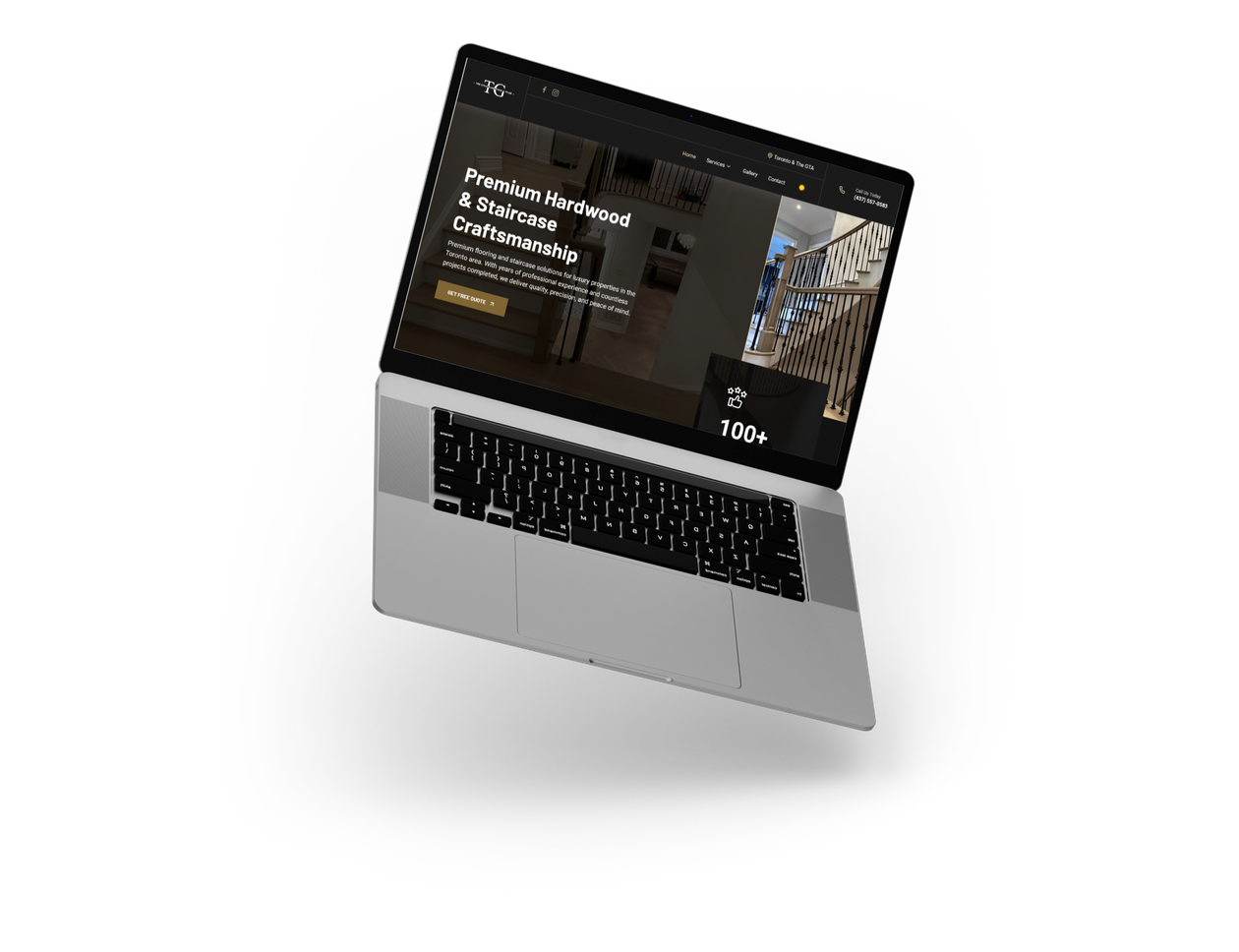 Website on mobile and laptop for a business in
Ajax